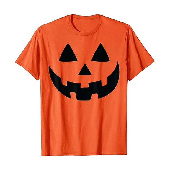 Big and Tall Halloween Tshirt for Men Halloween Pumpkin Print Tee for Seasonal Festivities and Comfort Men’s Short Sleeve Shirt Orange 3XL