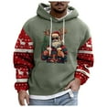 thumbnail image 1 of Big and Tall Hoodies for Men Christmas Men's Long Cardigan Hoodies Women White Warm Santa Claus Xmas Hooded Coat With Pocket, 1 of 5