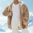thumbnail image 1 of Big and Tall Jacket Hooded Yellow Casual Fleece Jacket Zip Up Lightweight Plain Winter Men Clothes, 1 of 6