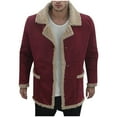 thumbnail image 1 of Big and Tall Jackets for Men Fleece Lined S-5XL Button-Down Thicked Thermal Coats Plus Size Casual Long Sleeve Warm Sherpa Outerwear Jacket, 1 of 5