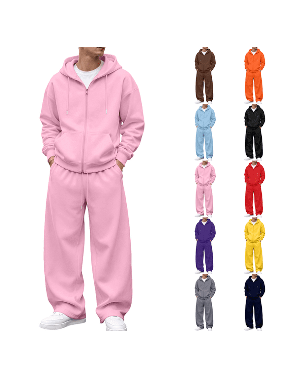 Big and Tall Men Track Suits 2 Piece Set Oversized Hoodies Pullover and Jogger Sweatpants Matching Sweatsuit Lounge Pants