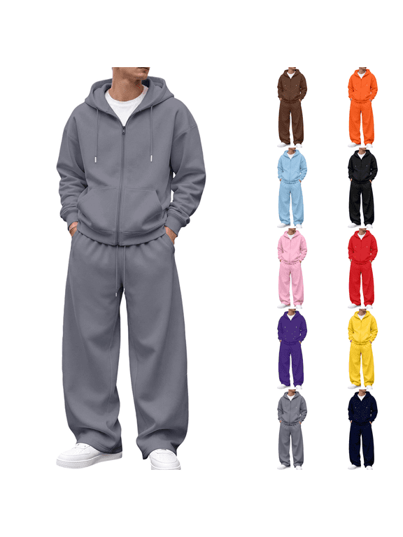 Big and Tall Men Track Suits 2 Piece Set Oversized Hoodies Pullover and Jogger Sweatpants Matching Sweatsuit Lounge Pants