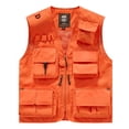 thumbnail image 1 of Big and Tall Men's Fishing Summer Vest Zip up Travel Sleeveless Cargo Jacket Outdoor Photo Hiking Hunting Work Vest with Pockets, 1 of 6