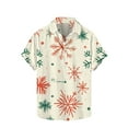 Big and Tall Men's Hawaiian Shirts Funny Snowflake Xmas Outfits