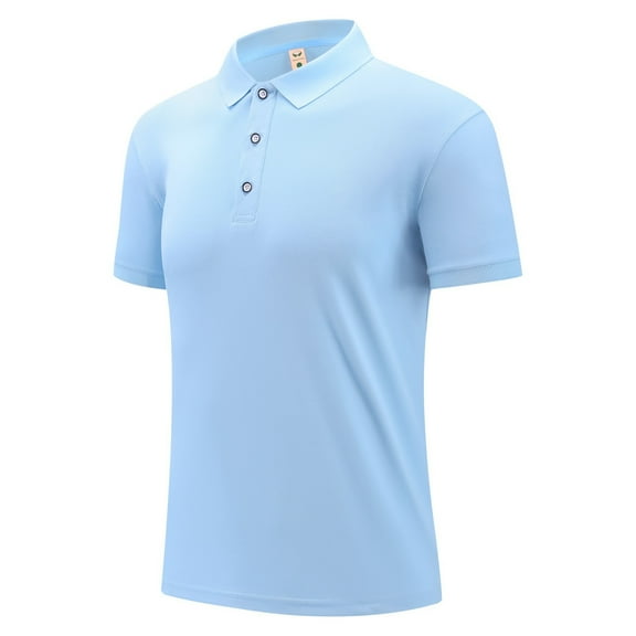 Big and Tall Men's Polos Shirts with Short Sleeve, Casual Golf Shirts Fit Tops,,Sky Blue,Size XXXXL