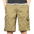 thumbnail image 1 of Big and Tall Men's Solid Cargo Shorts Baggy Outdoor Straight Leg Cotton Shorts Work Camp Hiking Shorts with Pockets, 1 of 5