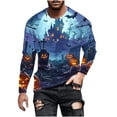 Big and Tall Men's Sweatshirts Funny 3D Printed 2024 Halloween Shirts