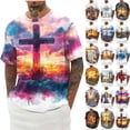 thumbnail image 1 of Big and Tall Men's T-Shirts Crew Neck Short Sleeve Easter Shirts Casual Loose Stretchy Summer Tops Workout Activewear, 1 of 6
