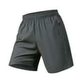 thumbnail image 1 of Big and Tall Mens Athletic Shorts Quick Dry Moisture-Wicking Zipper Pockets Short Pants Fathers Gift, 1 of 2