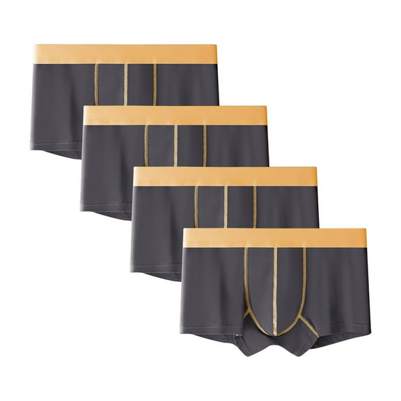 Big and Tall Mens Boxer Briefs 4 Pack L-4X Plus Size Underwear Breathable Casual Stretchy Mid Waisted Multipack Boxers