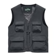thumbnail image 1 of Big and Tall Mens Fishing Vest M-6XL Plus Size Zip-Up Casual Sleeveless Cargo Jackets Multi Pockets Hiking Work Hunting Outerwear Vests, 1 of 2