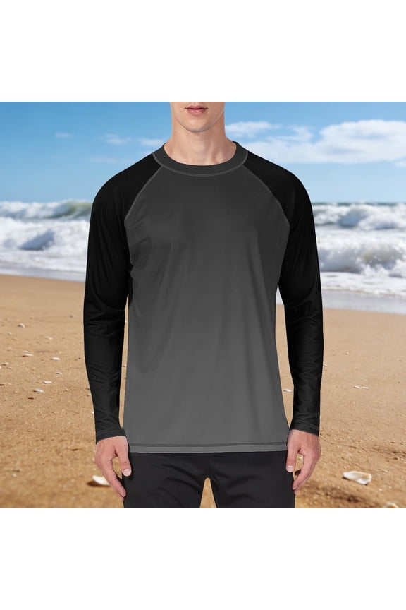 Big and Tall Mens Pajama Tops S-5XL Sleep Shirts Cooling Silk Top Vintage Color Blocked Breathable Sun Protection Base Layering Undershirt