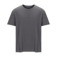 thumbnail image 1 of Big and Tall Mens Shirts L-5X Plus Size Athletic T-Shirts Casual Solid Color Short Sleeve Crewneck Pullover Basic Gym Workout Tees Tops, 1 of 4