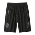 thumbnail image 1 of Big and Tall Mens Shorts Elastic Waist Zipper Pockets Reflective Strip Athletic Short Pants Fathers Gift M-8XL, 1 of 6