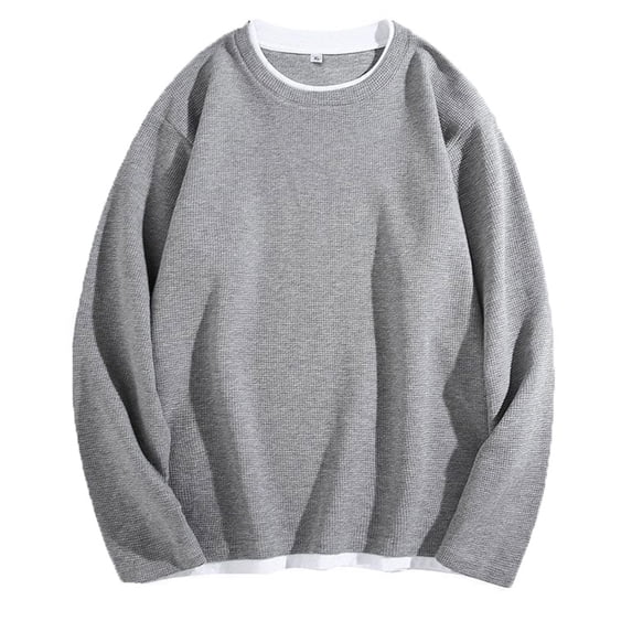 Big and Tall Mens Sweatshirts Crewneck Loose Fit Long Sleeve Base Layering Pullover Gym Workout Tops