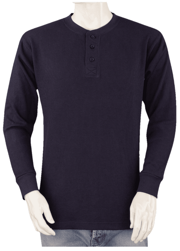 Big and Tall Mens Thermal Henley Shirt THLS