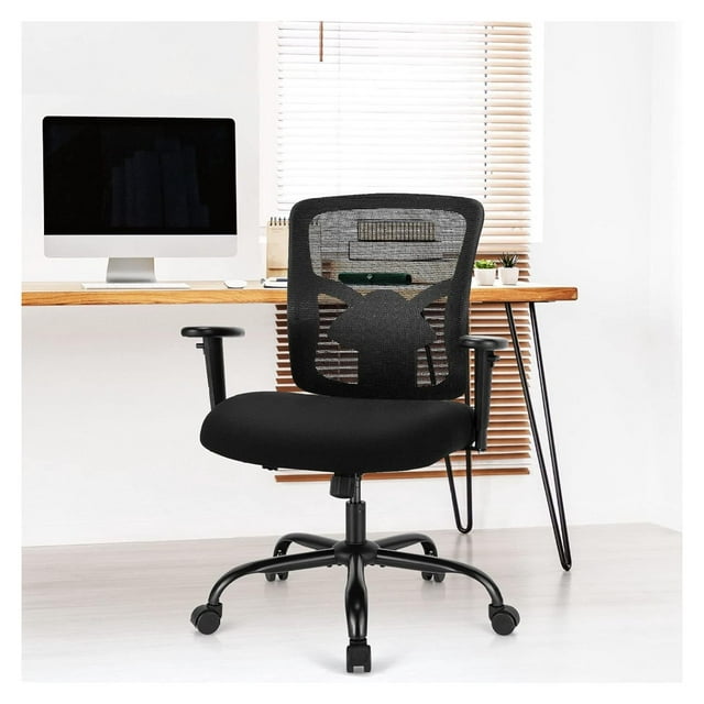 Big and Tall Mesh Wide Office Chairs for Heavy People 400 LB Weight
