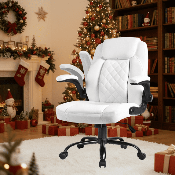 OUTMASTER High Back Office Chair - Ergonomic PU Leather Back and Lumbar Support for Home and Office.