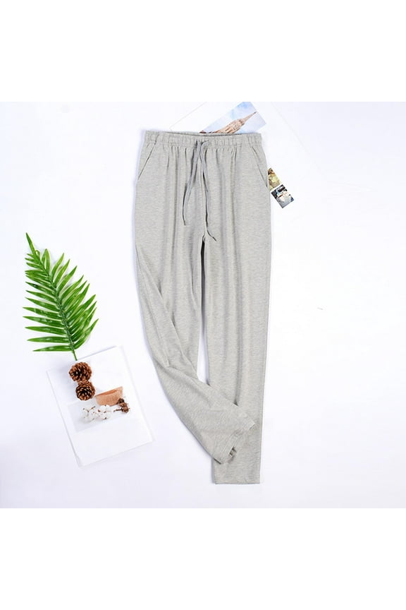Big and Tall Pajama Pants for Men Soft Cotton Lounge Pants Casual Loose Fit Elastic Waist Long Sleepwear Bottom