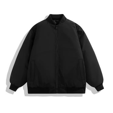 Big and Tall Quilted Jackets for Men M-5XL Plus Size Zip-Up Thermal Winter Coats Casual Long Sleeve No Hood Outerwear Jacket with Pockets Clearance