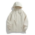 thumbnail image 1 of Big and Tall Rain Coats for Men with Hoodies Pockets M-4XL Plus Size Zip-Up Jackets Casual Lightweight Windbreaker Hiking Outerwear Jacket, 1 of 8