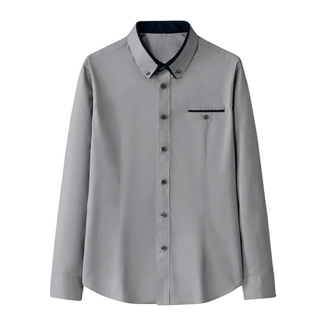 Big and Tall Shirts for Men M5X Plus Size Long Sleeve Button Down