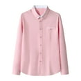 thumbnail image 1 of Big and Tall Shirts for Men M-5X Plus Size Long Sleeve Button Down Collared T Shirt Casual Relaxed Color Block Basic Business Work Tops, 1 of 6