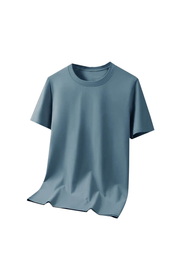 Big and Tall Shirts for Men Short Sleeve Quick Dry Workout Shirt Heavy Weight Gym Tshirts Basic Crew Neck Tops
