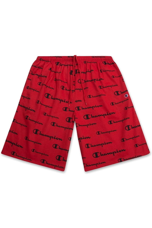 Big and Tall Shorts for Men - Athletic Shorts Loose Fit Performance Shorts Red Black 5X