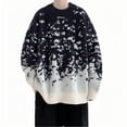 thumbnail image 1 of Big and Tall Sweaters for Men M-5XL Plus Size Pullover Long Sleeve Crew Neck Sweater Trendy Gradient Casual Knitted Basic Warm Sweatshirts, 1 of 4