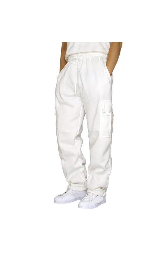 Big and Tall Sweatpants for Men Comfort Joggers with Cargo Pockets Drawstring High Waist Sports Track Pants 4X-5X