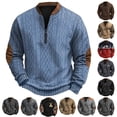 thumbnail image 1 of Big and Tall Sweatshirt for Men Quarter Zipper Sweatshirt No Hood Man Activewear 3/4 Zip Pullover Long Sleeve Fall Winter Sweaters Red L, 1 of 3