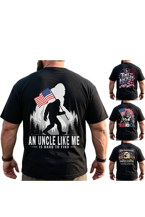 Big and Tall T Shirt for Men America 250 Patriotic USA Flag 1776 2026 Men Graphic Tee 4XLT T0 5I0A W36