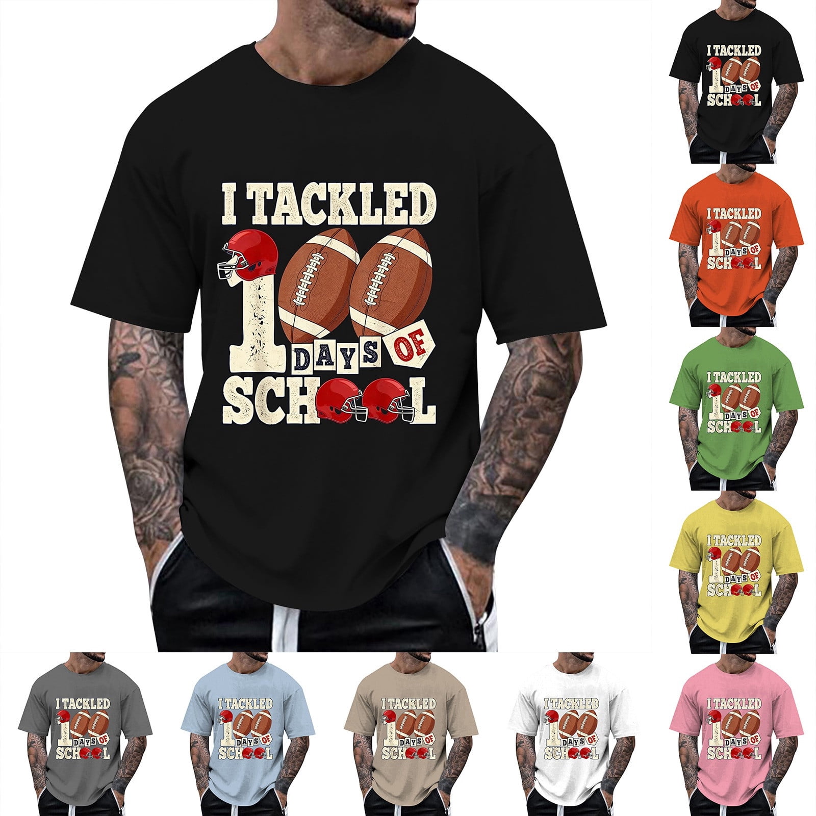 Big and Tall T Shirts for Men 6xl Classic Slim Fit Crewneck Holiday Tee ...