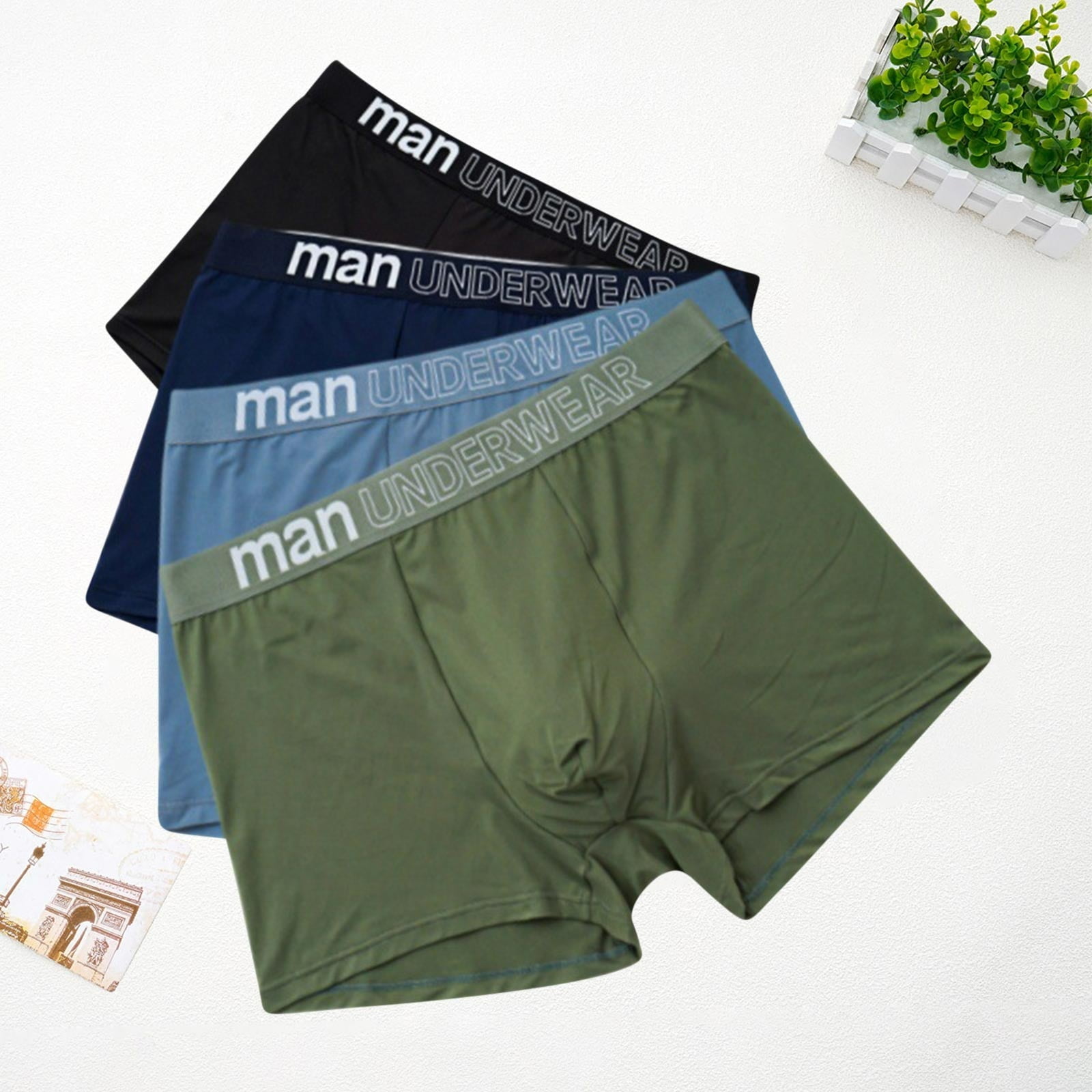 Big and Tall Underwear for Men L-5X Plus Size Pack Cotton Boxer - Main Image