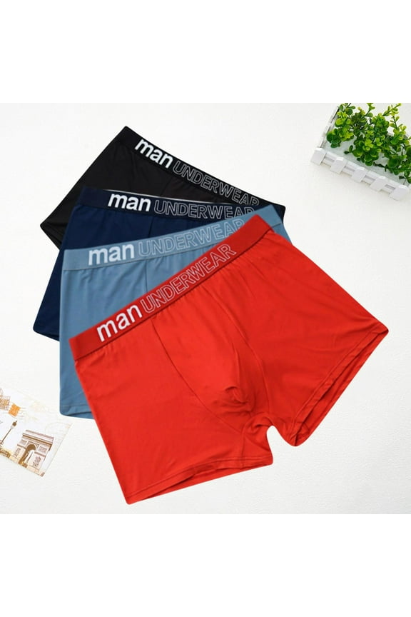 Big and Tall Underwear for Men L-5X Plus Size 4 Pack Cotton Boxer Briefs Breathable Multipack Support Mid Waisted Athletic Workout Boxers