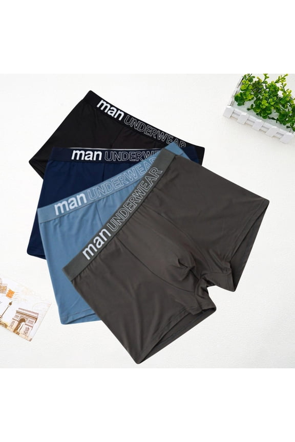 Big and Tall Underwear for Men L-5X Plus Size 4 Pack Cotton Boxer Briefs Breathable Multipack Support Mid Waisted Athletic Workout Boxers