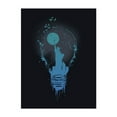 thumbnail image 1 of Big city lights - Illustration Surrealism Silhouette Cityscape Skyline Moon Abstract Modern Art Unframed Wall Art Print 5 x 7 inches, 1 of 4
