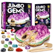 Piano Potato Mega Gemstone Dig Kit for Kids – Dig Up 18 Gemstones and Crystals with Archaeological Tools, Gem Digging Kit, Mining Kit, Rock Collections for Kids Ages 6-12