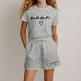 thumbnail image 1 of Big girls summer short sleeve set Girls Fashion Letter Print Casual Loose Short Sleeve Suit, 1 of 4