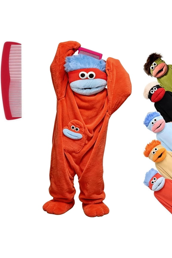 Big mouth monster onesie, Onesie Silly Monster Cartoon Soft Plush Coral Fleece Cozy Home Loungewear & Party No Shoes Included