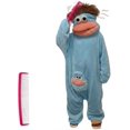 thumbnail image 1 of Big mouth monster onesie, Silly Onesie Adults Cozy Home Loungewear, With Comb Funny Cozy Hooded Plush One Piece Loungwear, 1 of 5