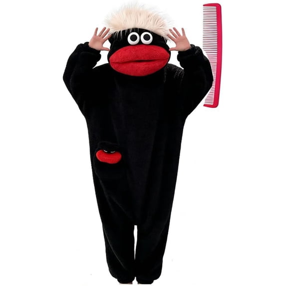 Big mouth monster onesie, monster onesie, warm home loungewear, plush pajamas, funny pajamas