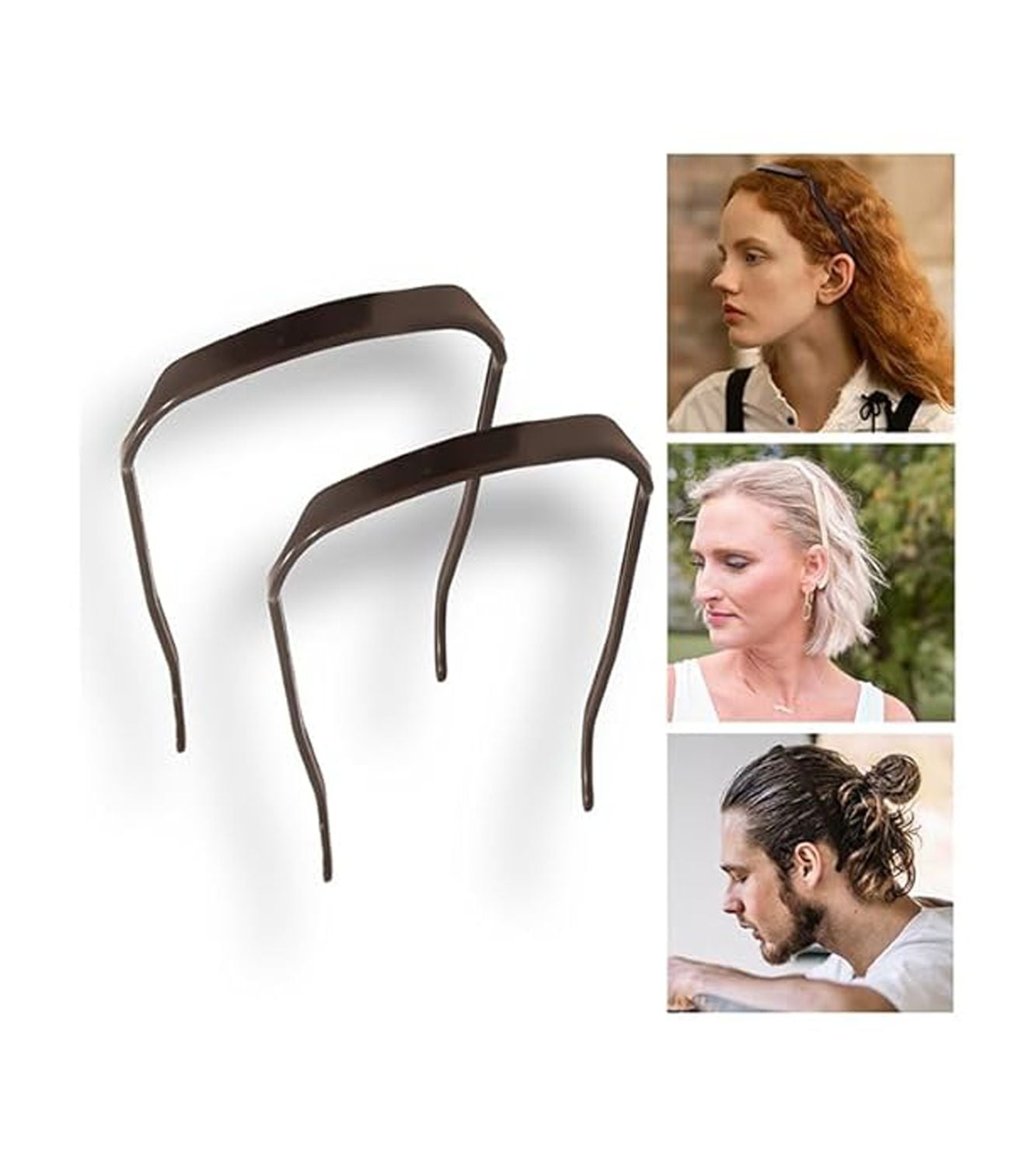 Big sale 2PCS Square Invisible Hairband2024 Curly Thick Headband Bands