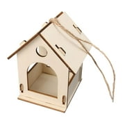 UOYOTT Bird House Nesting Feeding Nature Feeder Robin Sparrow Window Hanging Box D