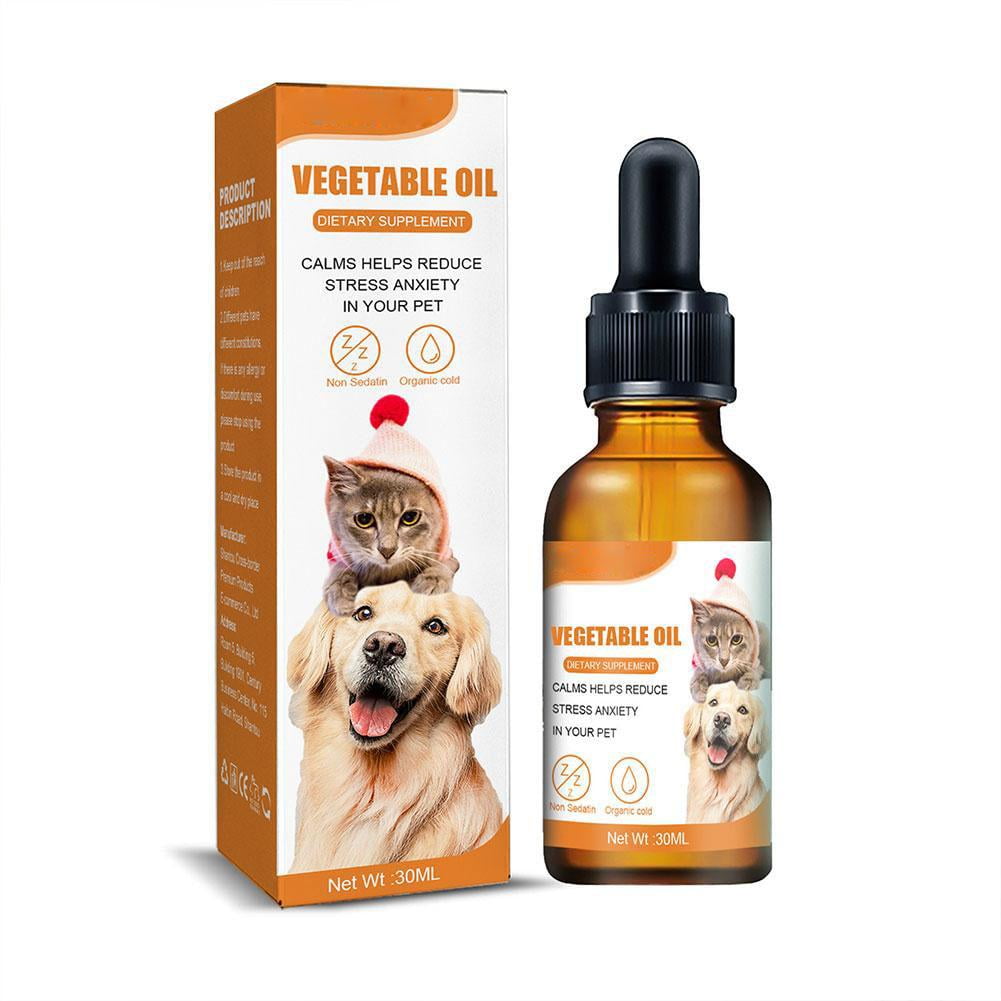 Big sale! Organic Calming Drops Pet Stress Relief Blend Essential Oil for Dogs Cats I6B Z6B1