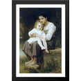 thumbnail image 1 of Big sis' 28x40 Large Black Wood Framed Print Art by William Adolphe Bouguereau, 1 of 2