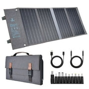 BigBlue 36W Solar Phone Charger with DC20V/1.8A, PD 20W USB-C and Fast Charge USB-A, IP54 Waterproof, Portable SunPower Solar Panel for Camping