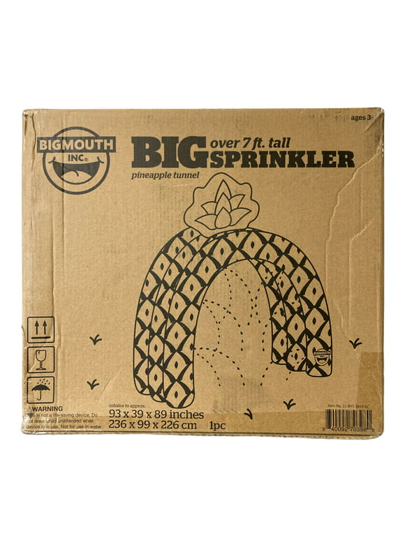 BigMouth Inc Easy Setup Big Inflatable Sprinkler Tunnel (Pineapple)