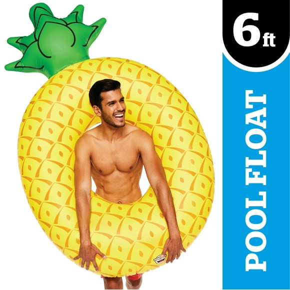 BigMouth Inc Giant Pineapple PooI FIoat, Funny Fruit InfIatable Vinyl Summer Pool or Beach Toy, Patch Kit Included